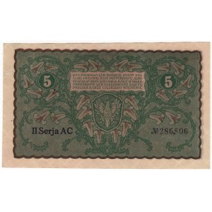 Poland, 5 Polish marks 1919, 2nd series AC