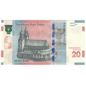 Poland, Third Republic, 1050th anniversary of the Baptism of Poland, 20 zloty 2015, AB series