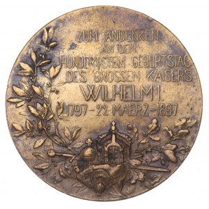 Medal, Wilhelm Grosse Kaiser 100 lat - 1897