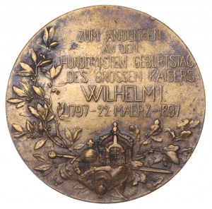Medal, Wilhelm Grosse Kaiser 100 years - 1897