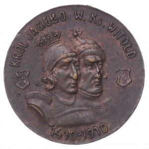 Medal, King Jagiello/Witold 1910 - on the 500th anniversary of the Teutonic Knights' pogrom at Grunwald