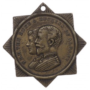 Medaila, T.R.H. the DUKE &amp; DUCHESS of ALBANY 1882