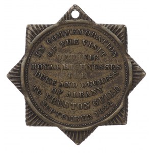 Medaila, T.R.H. the DUKE &amp; DUCHESS of ALBANY 1882