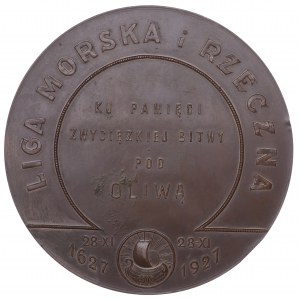 Medal minted for the 300th anniversary of the Battle of Oliva 1927 , by Stefan Slezak - beautifully preserved