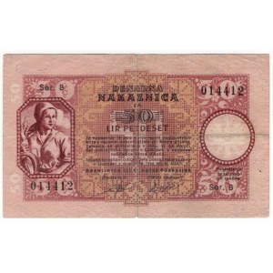 Słowenia, 50 lir 1944