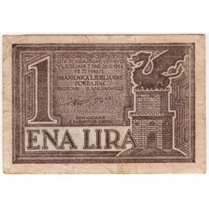 Słowenia, 1 lira 1944