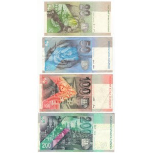 Słowenia, (200, 100, 50, 20) korun - zestaw 4 sztuk
