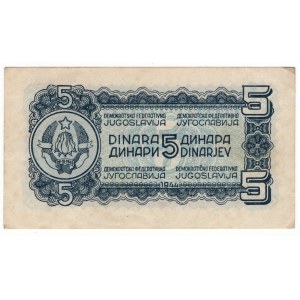 Jugosławia, 5 dinara 1944