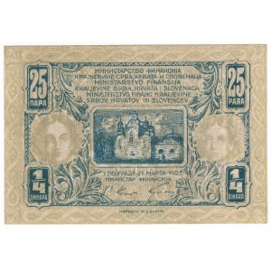 Jugosławia, 1/4 dinara/25 para 1921