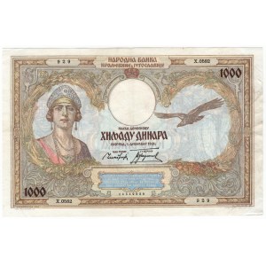 Yugoslavia, 1,000 dinar 1931