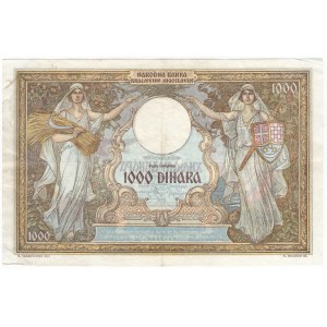 Yugoslavia, 1,000 dinar 1931