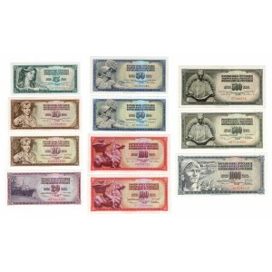 Yugoslavia, 5 - 1000 dinars - set of 11 pieces