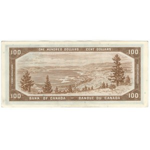 Kanada, 100 dolarów 1954, podpisy Lawson & Bouey