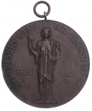 Sliezsko, medaila pri príležitosti 7. stretnutia súborov Nemeckého speváckeho združenia Vroclav 1907