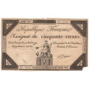 Francja, 50 livres 1792