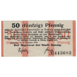 Danzig (Danzig), 50 pfennig 1916