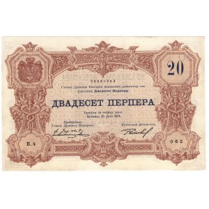 Czarnogóra, 20 perpera 1914