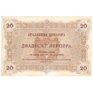 Czarnogóra, 20 perpera 1914