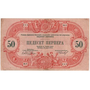 Montenegro, 50 perpera 1914