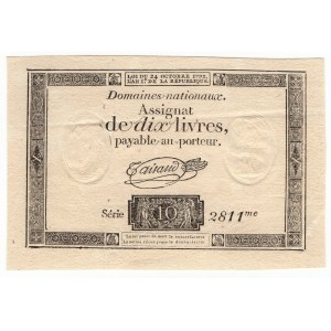 Francja, 10 livres 1792