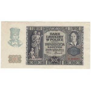 Polsko, 20 zlotých 1940, série O