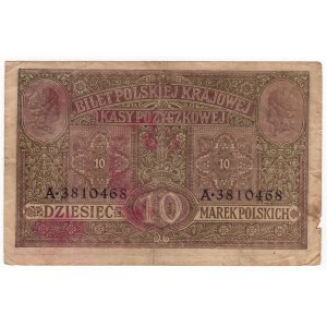Poland, 10 Polish marks 1916, General, series A