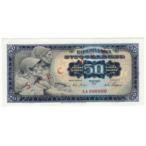 Jugosławia, 50 dinara 1965 SPECIMEN
