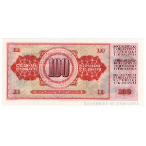 Yugoslavia, 100 dinar 1965 SPECIMEN (with stamp) - rarer