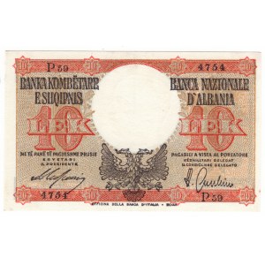 Albania, 10 lek 1940 - włoska okupacja