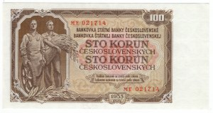Czechoslovakia, 100 korun 1953
