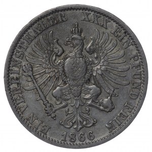 Germany, Prussia, Wilhelm I, thaler 1866-A, Berlin