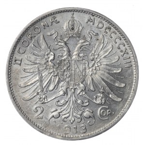 Austria, 2 crowns 1913