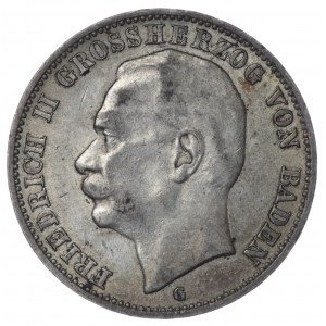 Niemcy, Badenia, 3 marki 1910 G, Karlsruhe