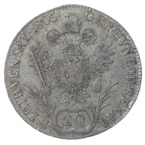 Austria, 20 krajcarów 1805 A