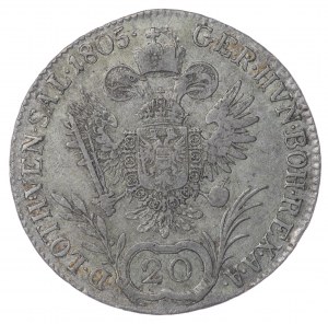 Austria, 20 krajcars 1805 A