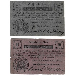 Germany, Friedland, 2 marks and 3 marks 1914 - set of 2 pieces