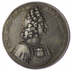 Polska, Medal August II Mocny 1697 - bardzo rzadki