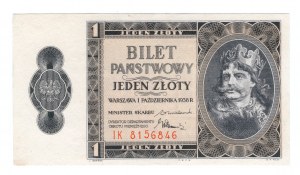 Poland, 1 zloty 1938, IK series