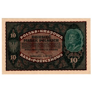 Polska, 10 marek polskich 1919, II seria CR