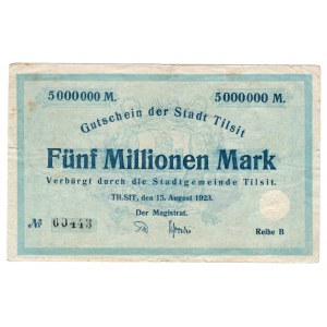Tilsit, 5 miliónov mariek 1923
