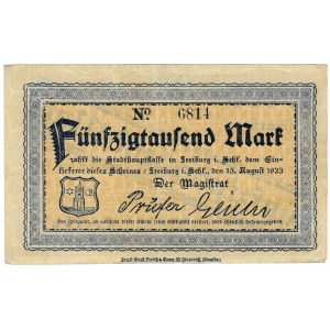 Świebodzice (Freiburg), 50.000 Mark 1923