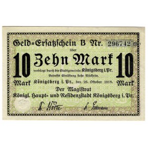 Königsberg (Konigsberg), 10 marks 1918