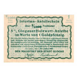 Glogow (Glogau), 1 goldpfennig 1923