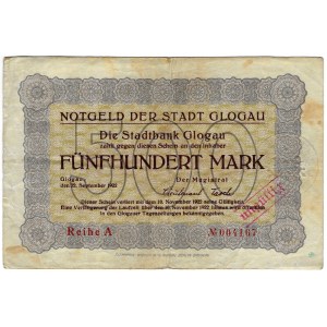 Głogów (Glogau), 500 mariek 1922