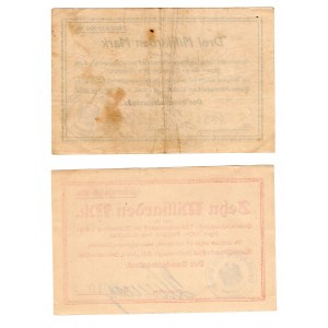 Waldenburg (Waldenburg), 10 billion marks 1923 / 3 billion marks 1923 - set of 2 pieces