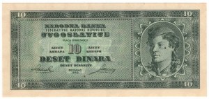 Yugoslavia, 10 dinar 1950