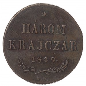 Węgry, Harom krajczar 1849, NB