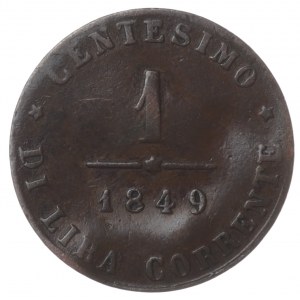 Włochy, Wenecja, 1 centesimo 1849