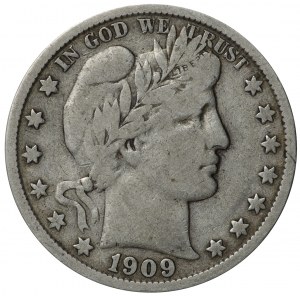 United States of America, 1/2 dollar 1909 S, Barber