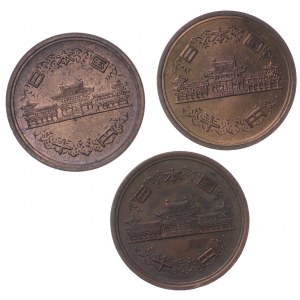 Japan, 10 yen - set of 3 pieces